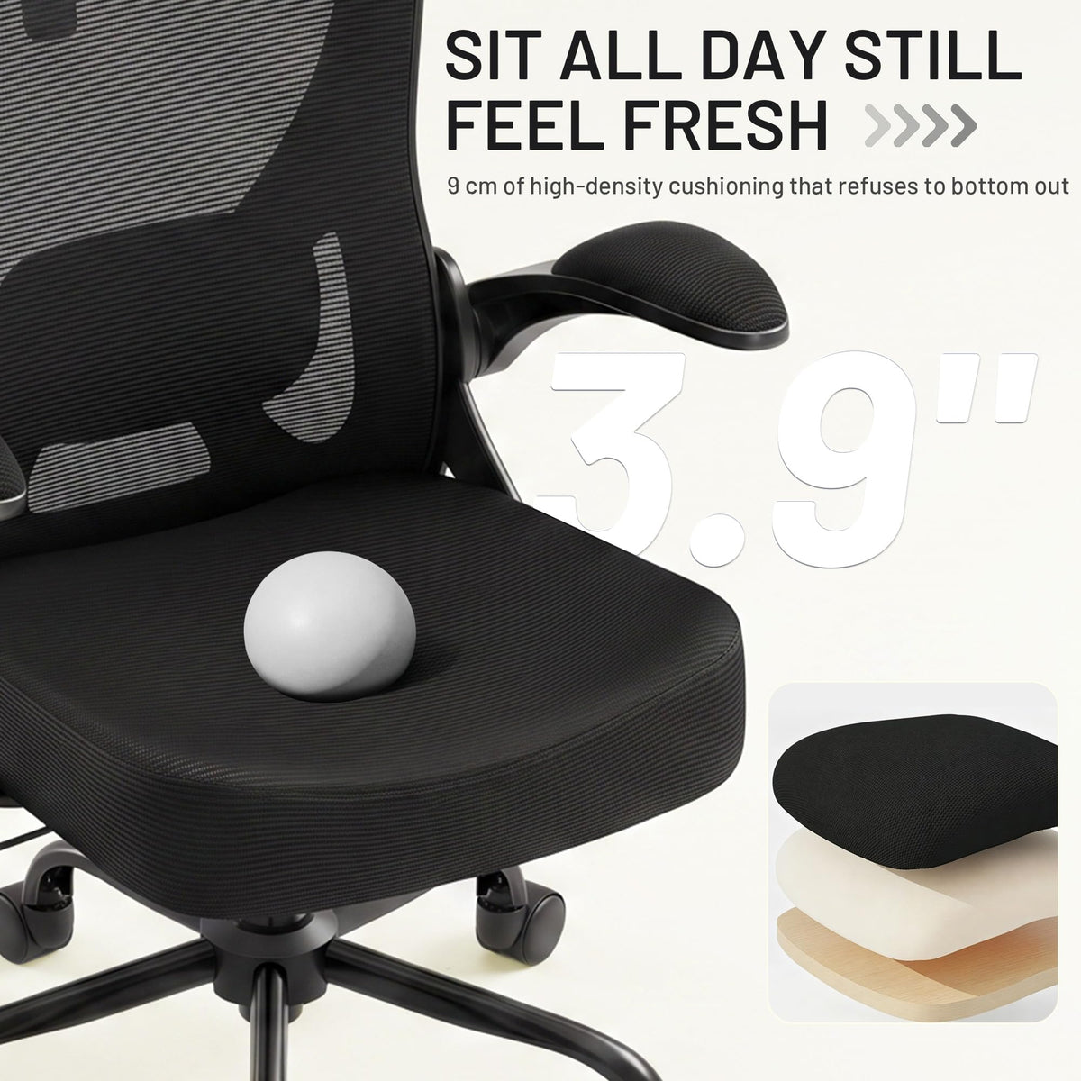 AreShark Ergonomic Office Chair - Mesh High Back Desk Chair Headrest Lumbar