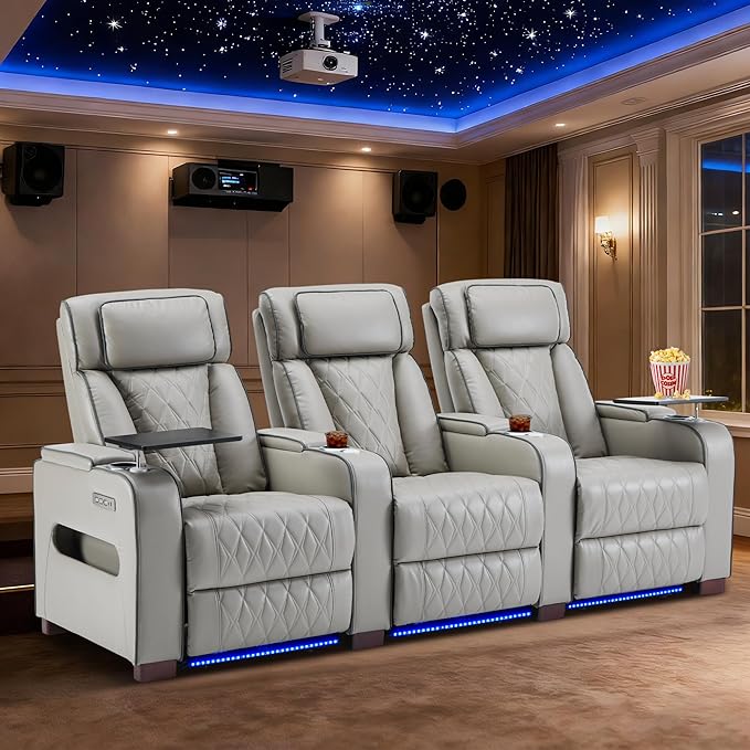 Power Reclining Home Theater Sofa