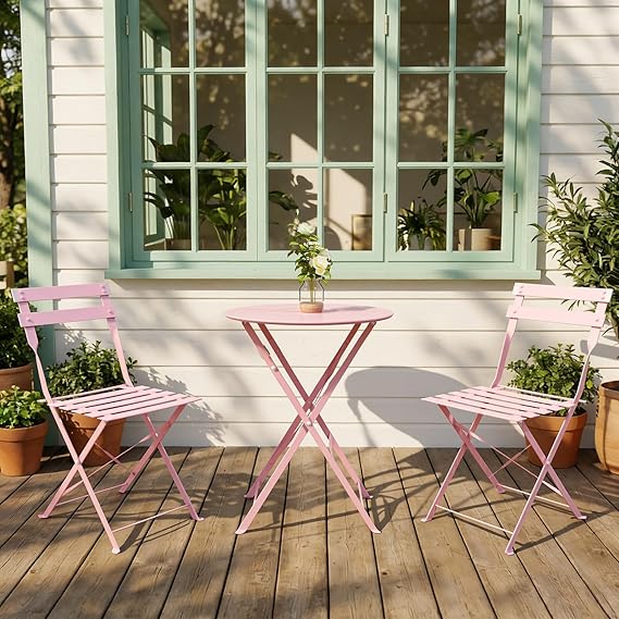 3-Piece Folding Patio Bistro Set