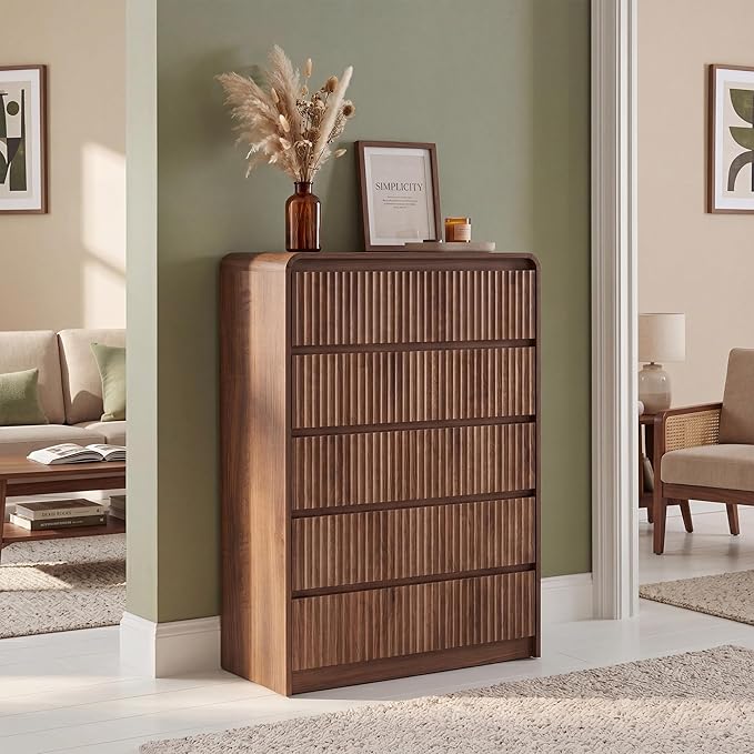 Rattan Dresser with Drawers