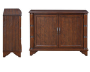 Farmhouse Sideboard Buffet Cabinet with Carved Pattern