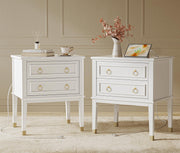 Tall Nightstand with Charging Station & 2 Drawers
