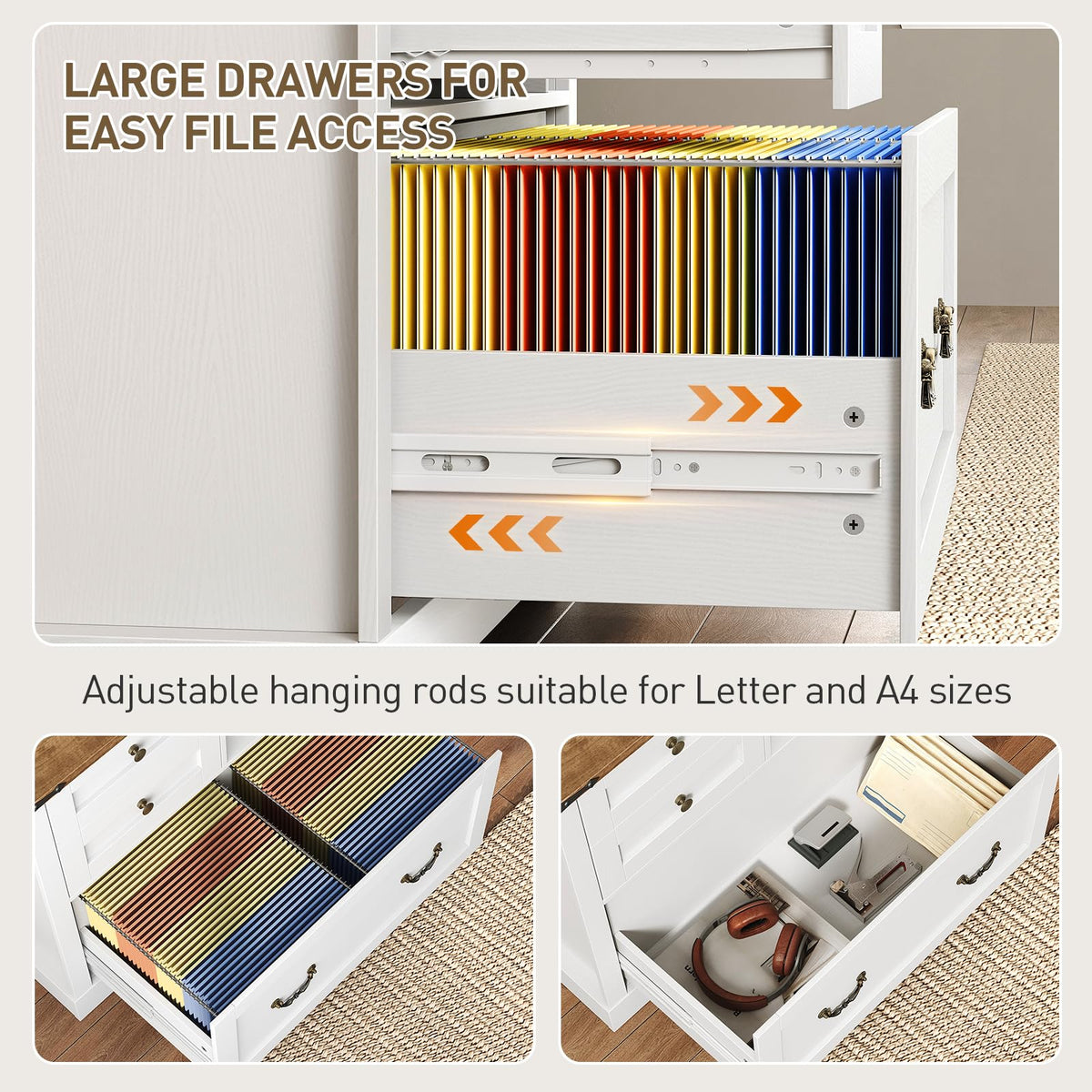 Farmhouse 3-Drawer File Cabinet