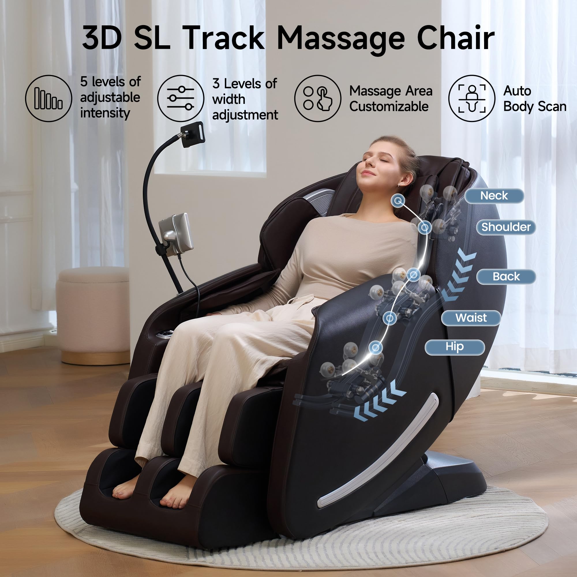 Full Body Massage Chair with 3D SL-Track & Zero Gravity