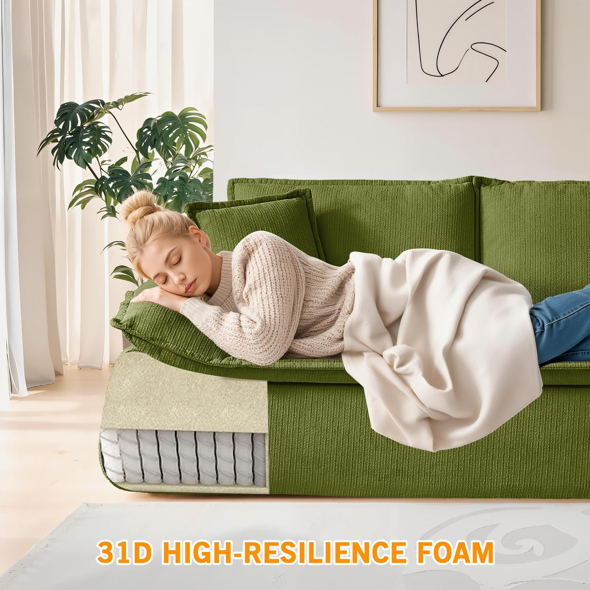 Chenille Boneless Loveseat