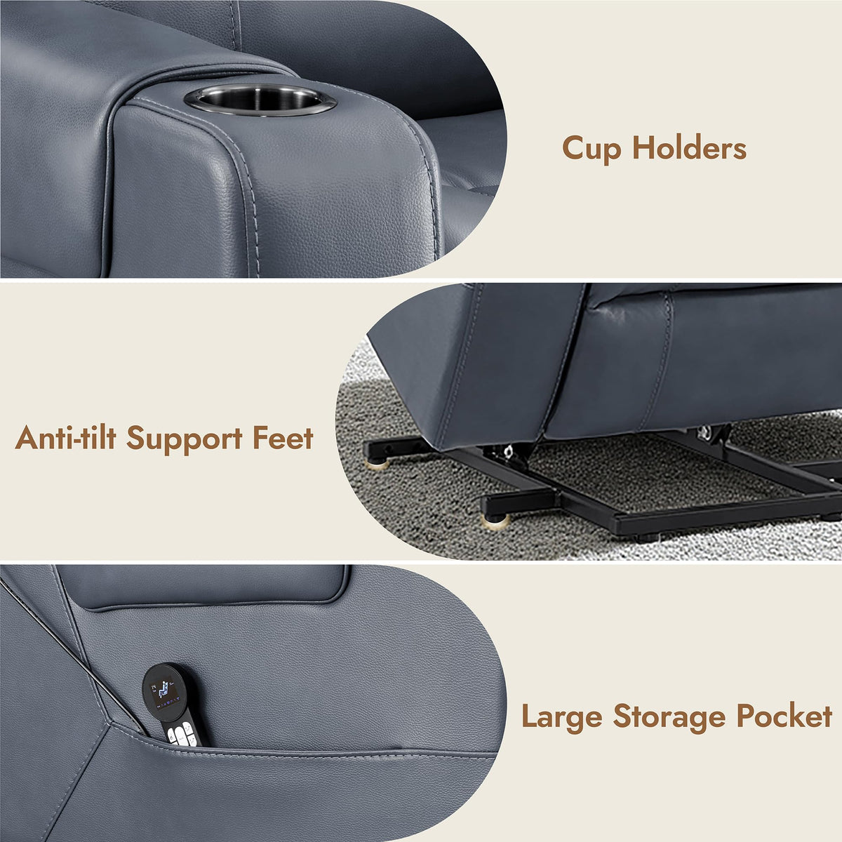 Leather Power Lift Recliner