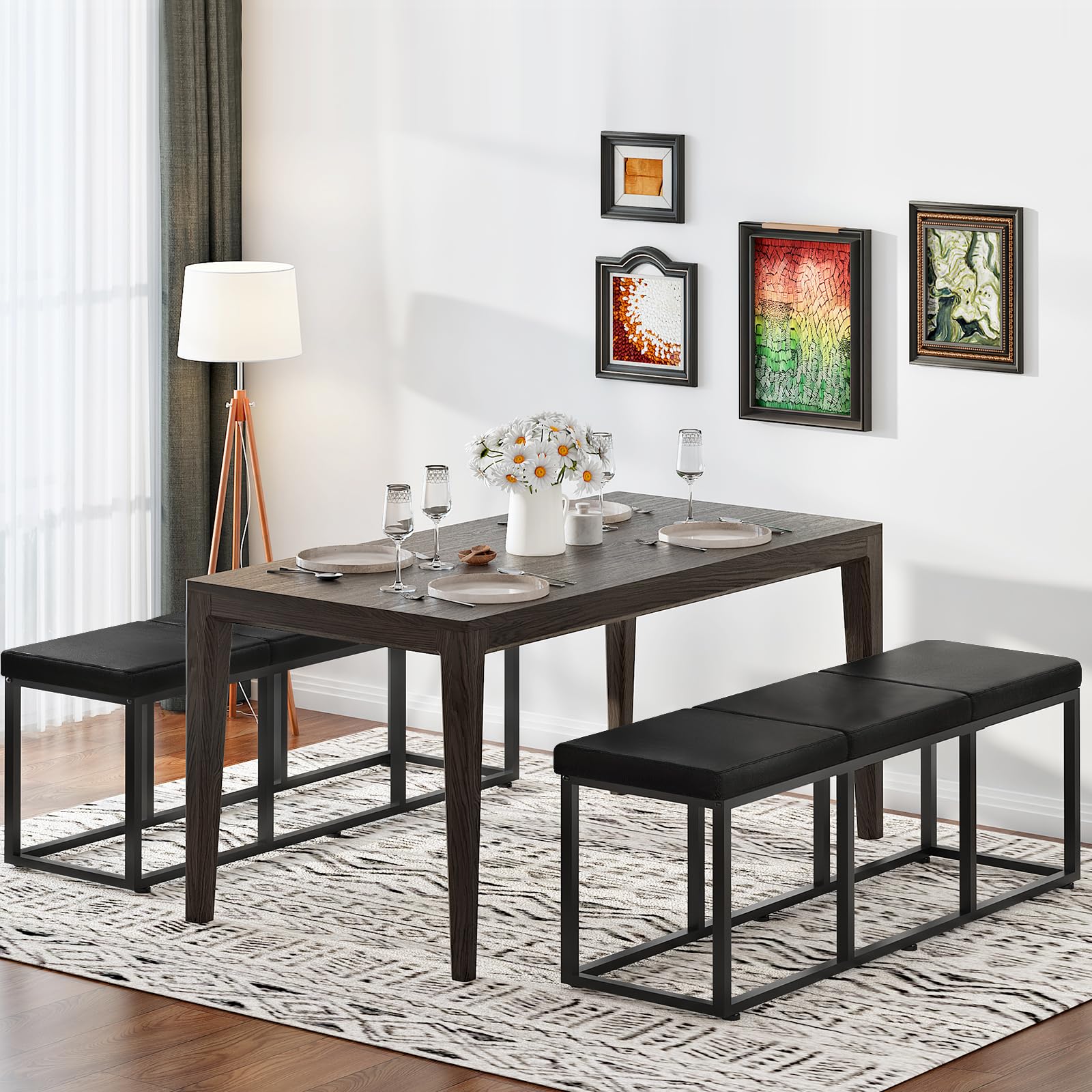 PU Leather Upholstered Dining Bench