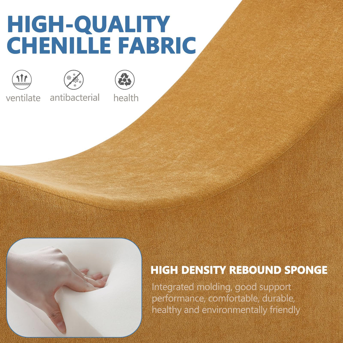 Chenille Yoga Chaise Lounge