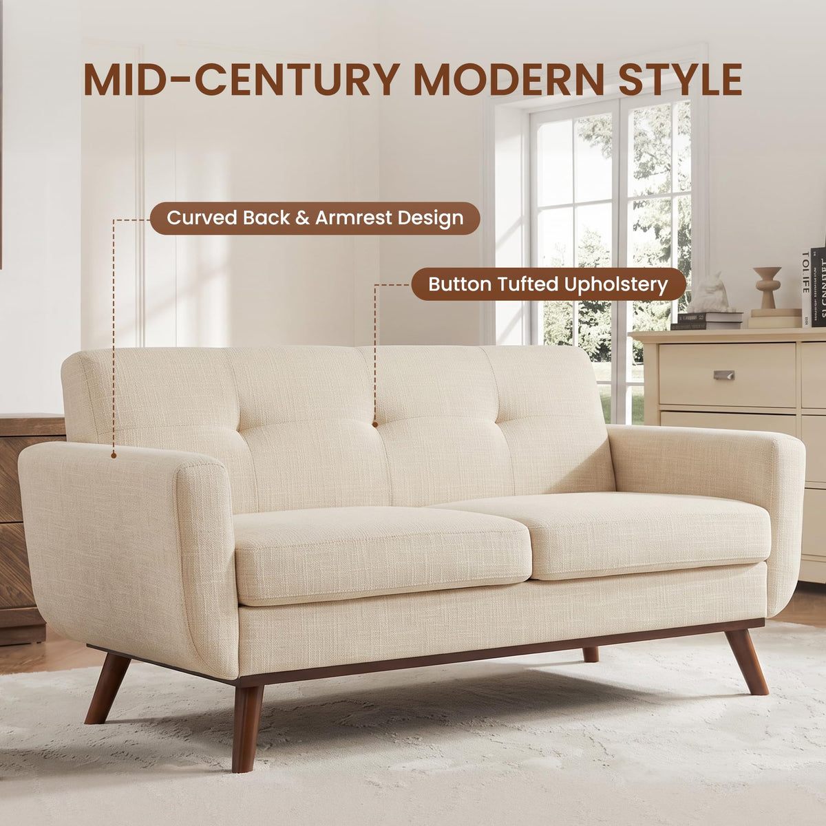Mid-Century Modern Loveseat