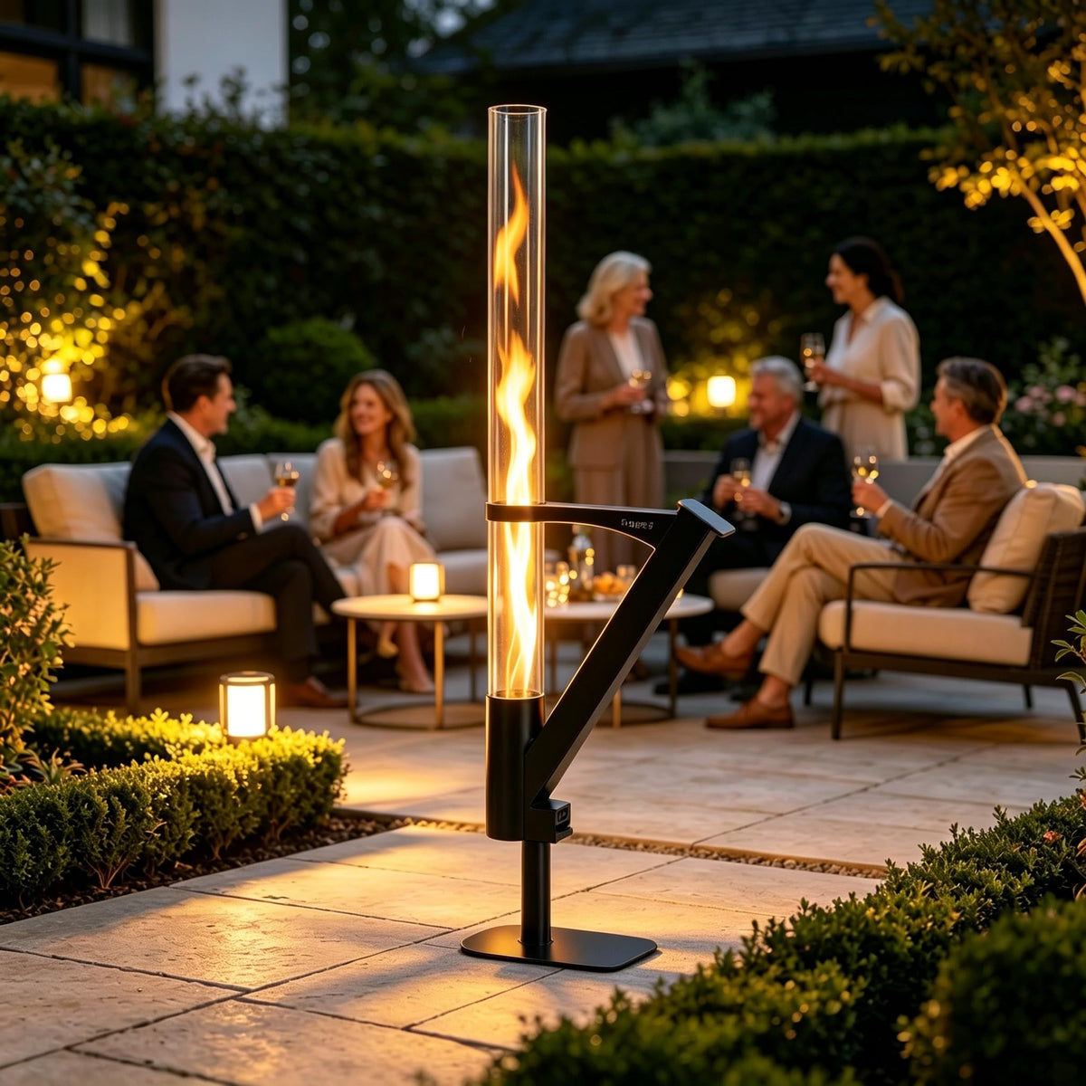 Rayzi 55 Inch Rocket Stove，Decorative Wood Pellet Heater，Outdoor Fireplace