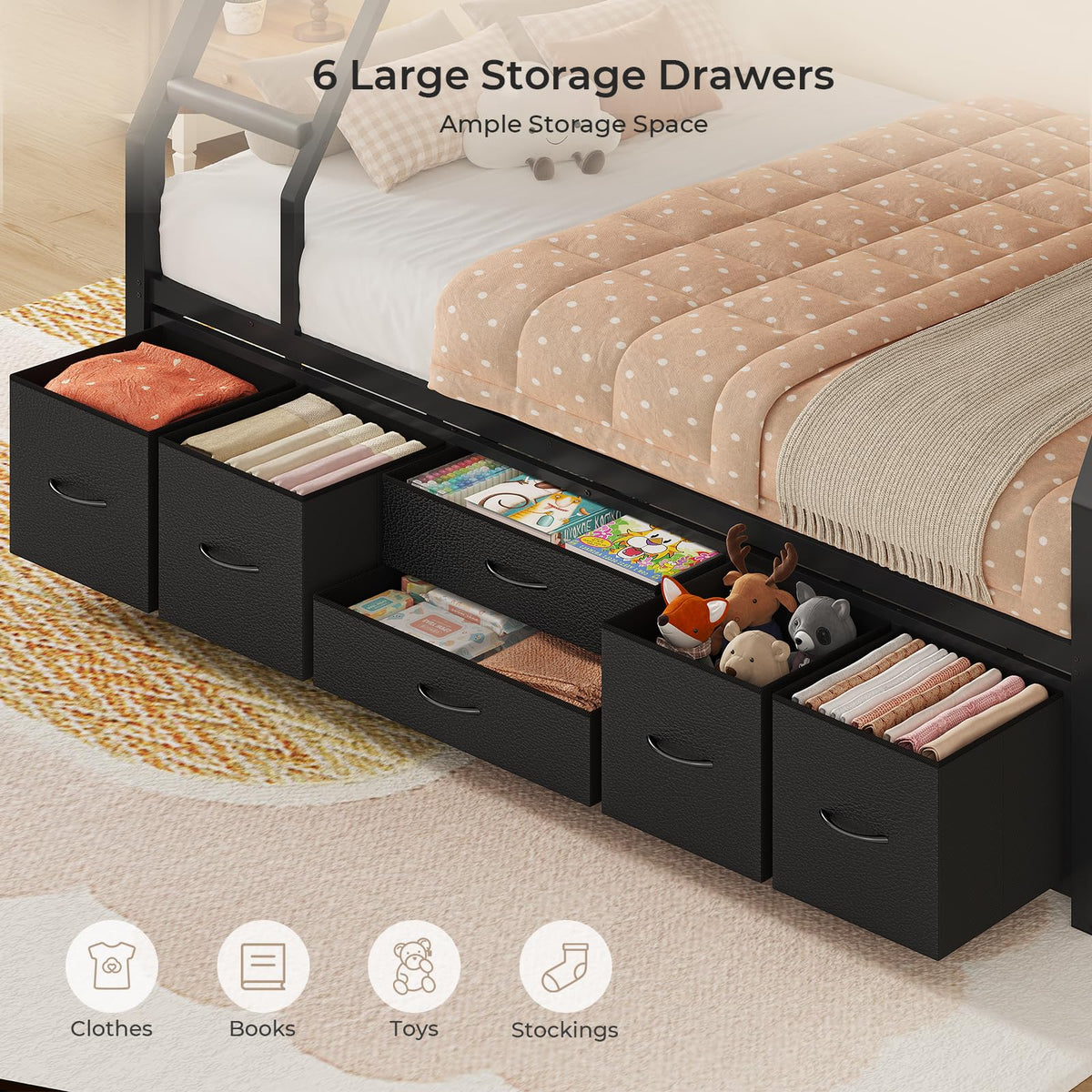 Twin Over Full Bunk Bed with Trundle