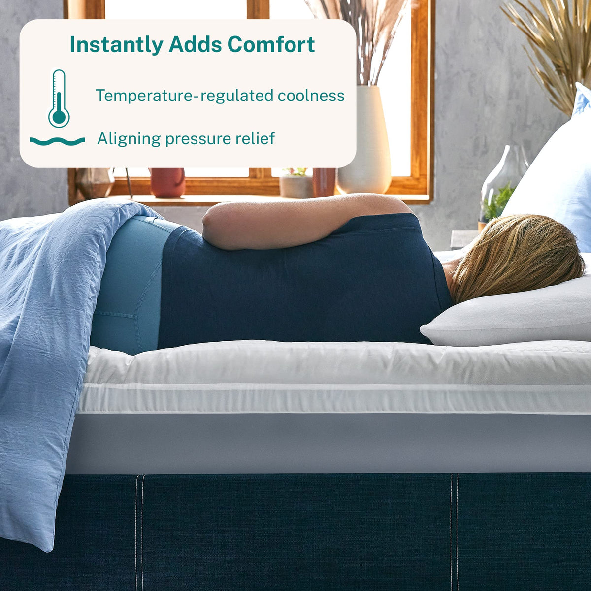 King Cooling Gel Memory Foam Mattress Topper