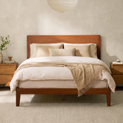Oltrenest Bamboo Japanese Joinery Bed Frame with Headboard