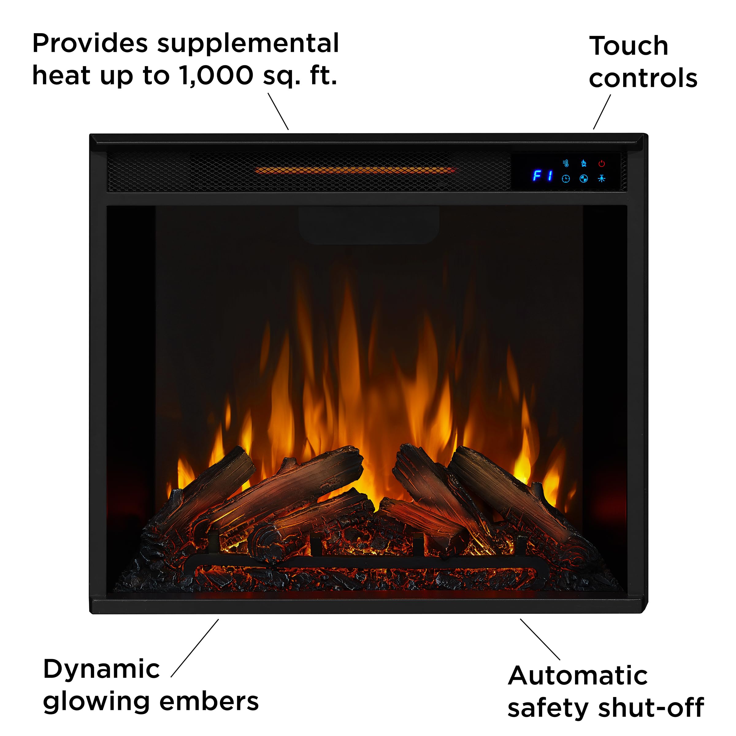Electric Fireplace with Mantel