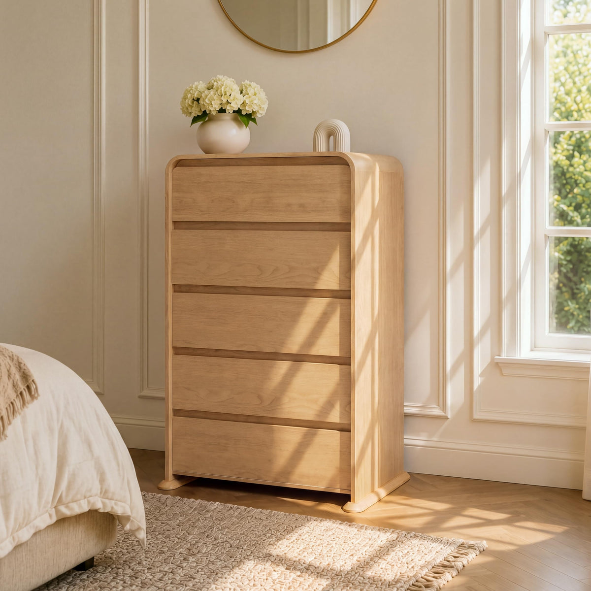 YESHOMY 5-Drawer Dresser for Bedroom, 50.5" Tall Chest of Drawers