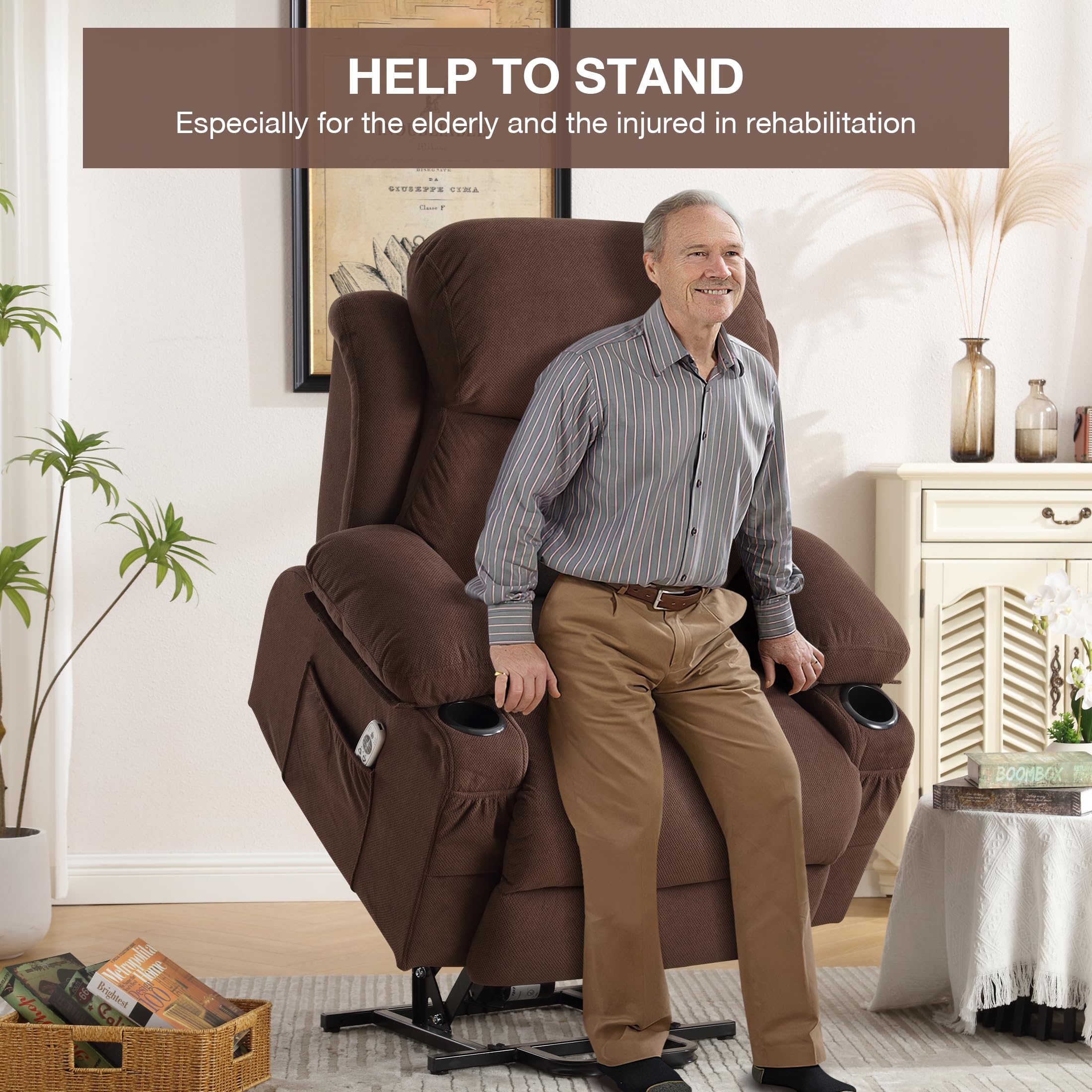 Power Lift Recliner Chair with Massage & Heat