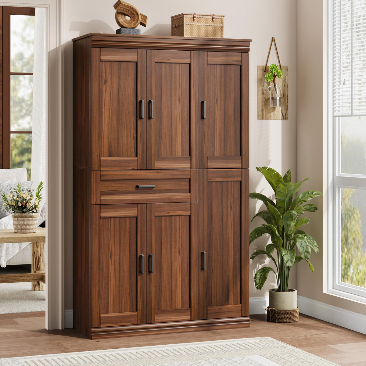 Garvee 70" Tall Kitchen Pantry Storage Cabinet,Modern Kitchen Hutch Cabinet