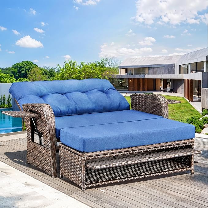 Outdoor Wicker Patio Daybed Sofa