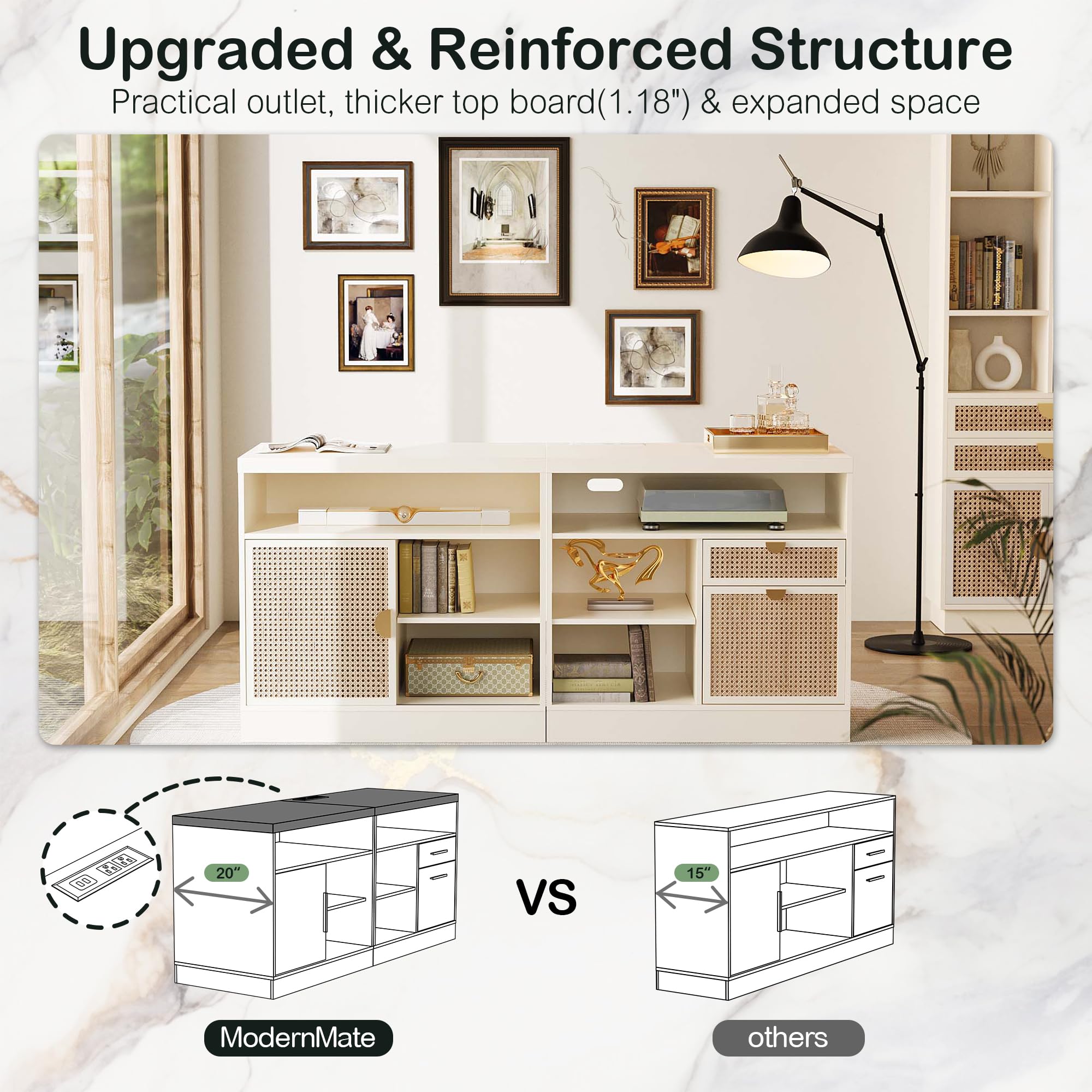 2-Drawer Lateral File Cabinet with Sliding Door