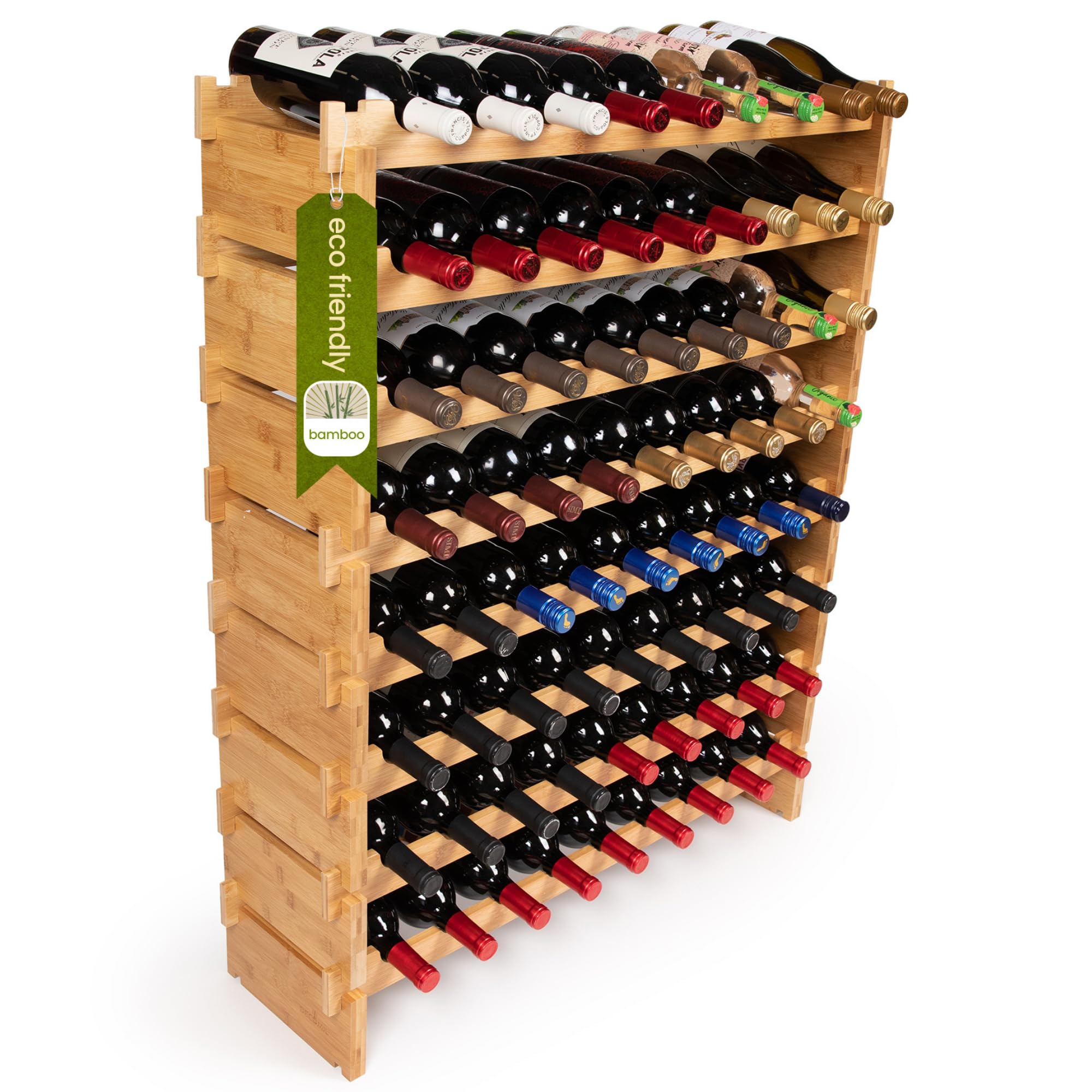 Bamboo Wine Rack – 72 Bottle