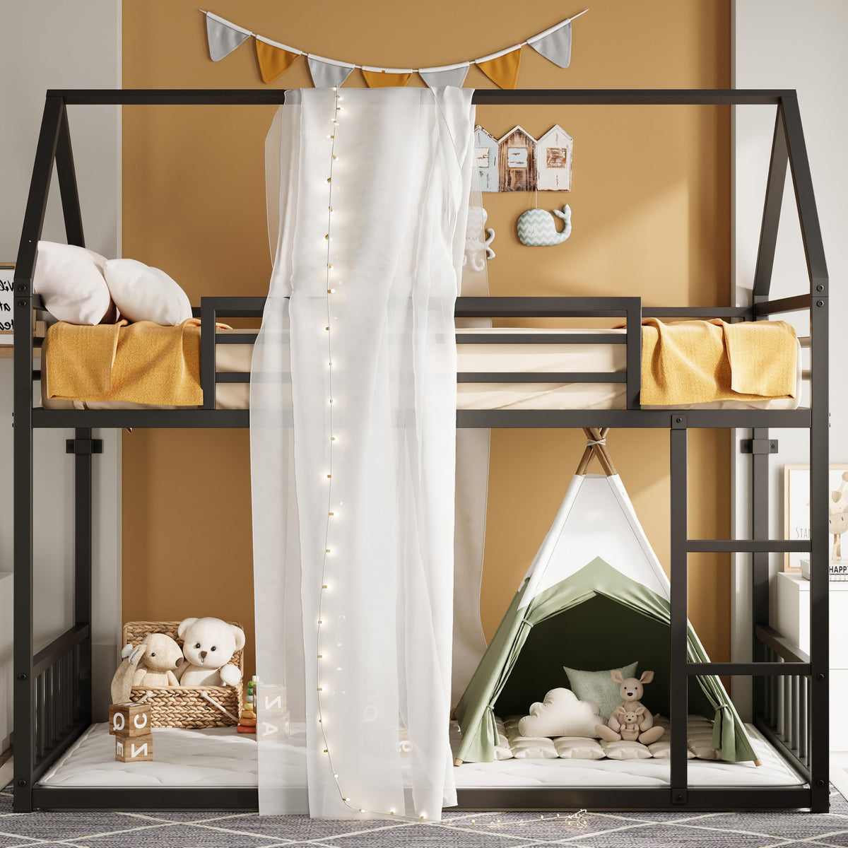 Twin XL House Bunk Bed