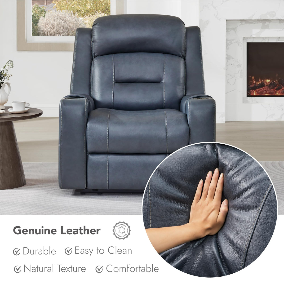 Leather Power Lift Recliner