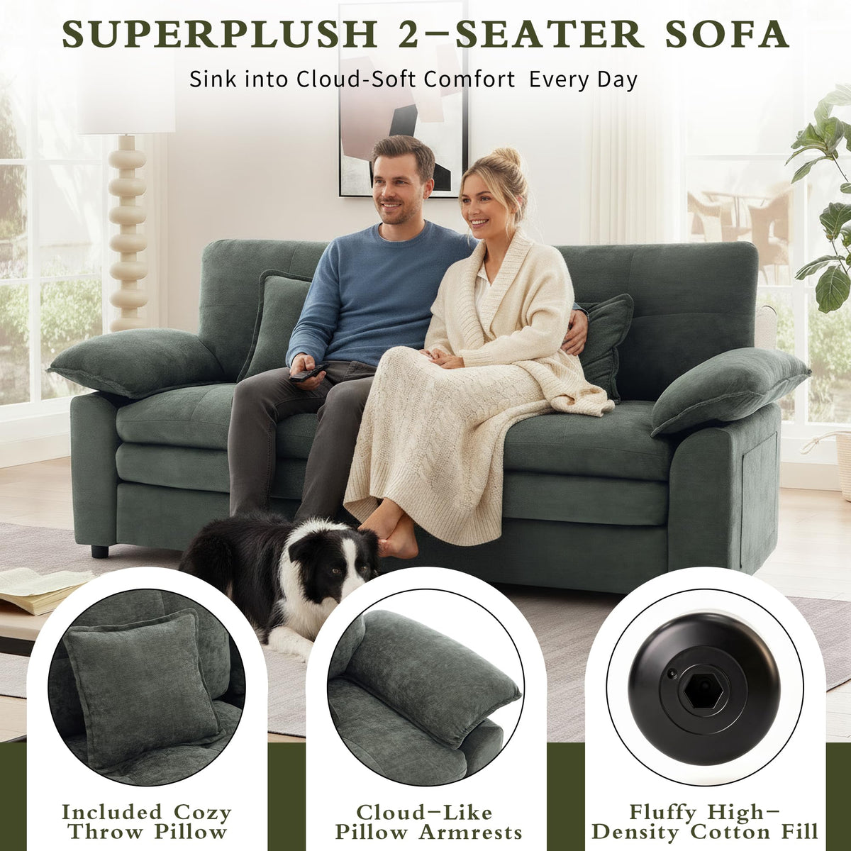 Chenille Loveseat