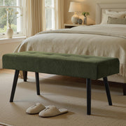 Corduroy Padded Entryway Bench