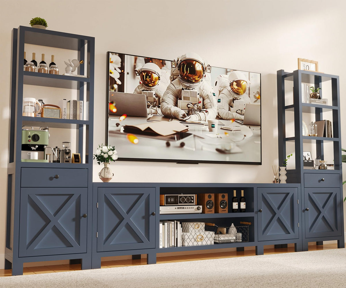 Entertainment Center with Bookshelves