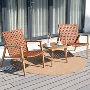 COMLAX FIELD 3 Pieces Patio Bistro Set, Outdoor Chairs Set of 2 with Table