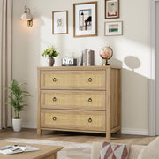 Rattan Dresser with Drawer Storage