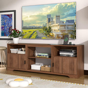 Fluted TV Stand with Storage – Mid-Century Modern Entertainment Center
