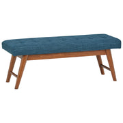 Mid-Century X-Frame Upholstered Ottoman Bench