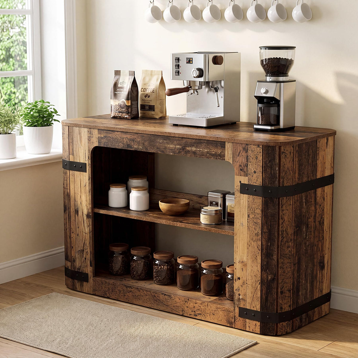 Farmhouse Kitchen Island with Storage