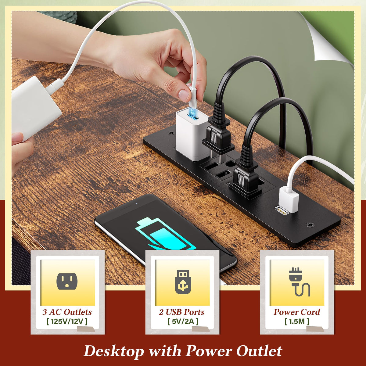 16-Drawer Dresser with Charging Station