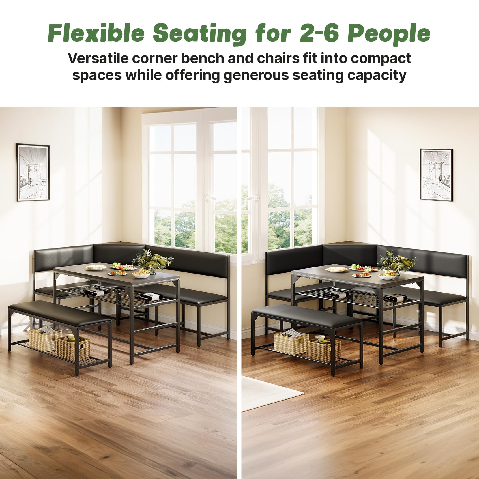 Corner Dining Nook Table Set