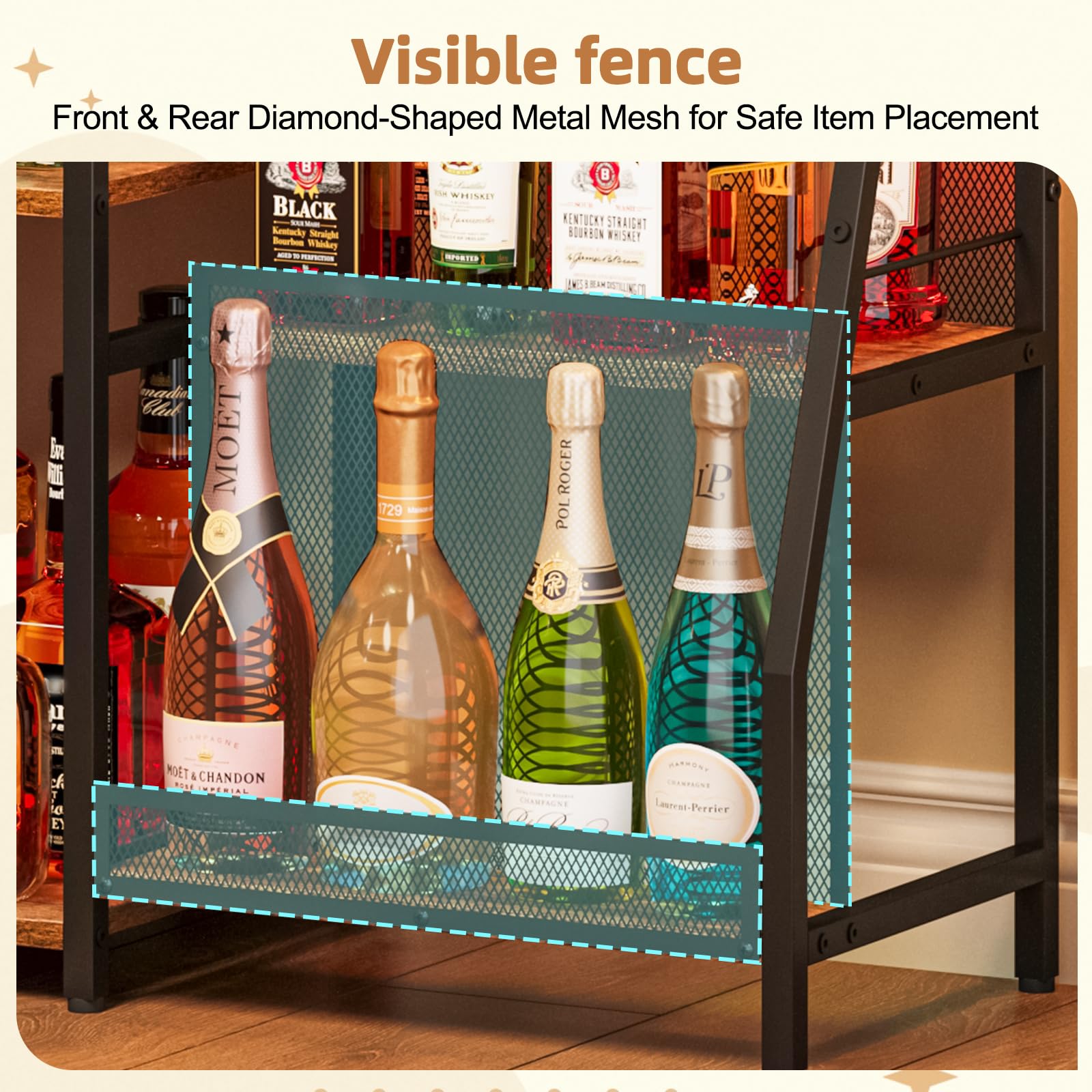 3-Tier Wine Rack with Drawer