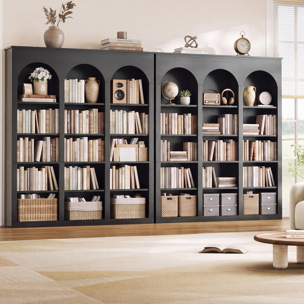 Triple Arched 5-Tier Bookcase