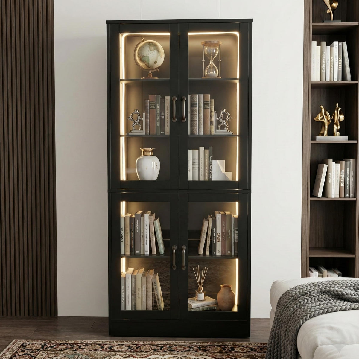 5-Tier LED Display Cabinet