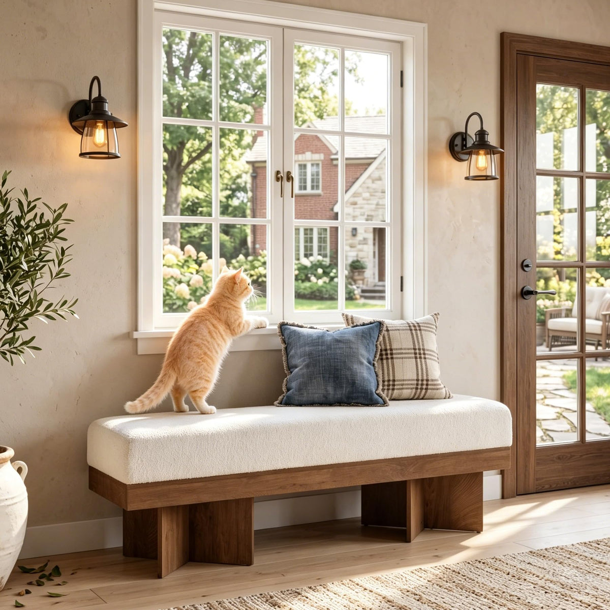 Upholstered Entryway Bench