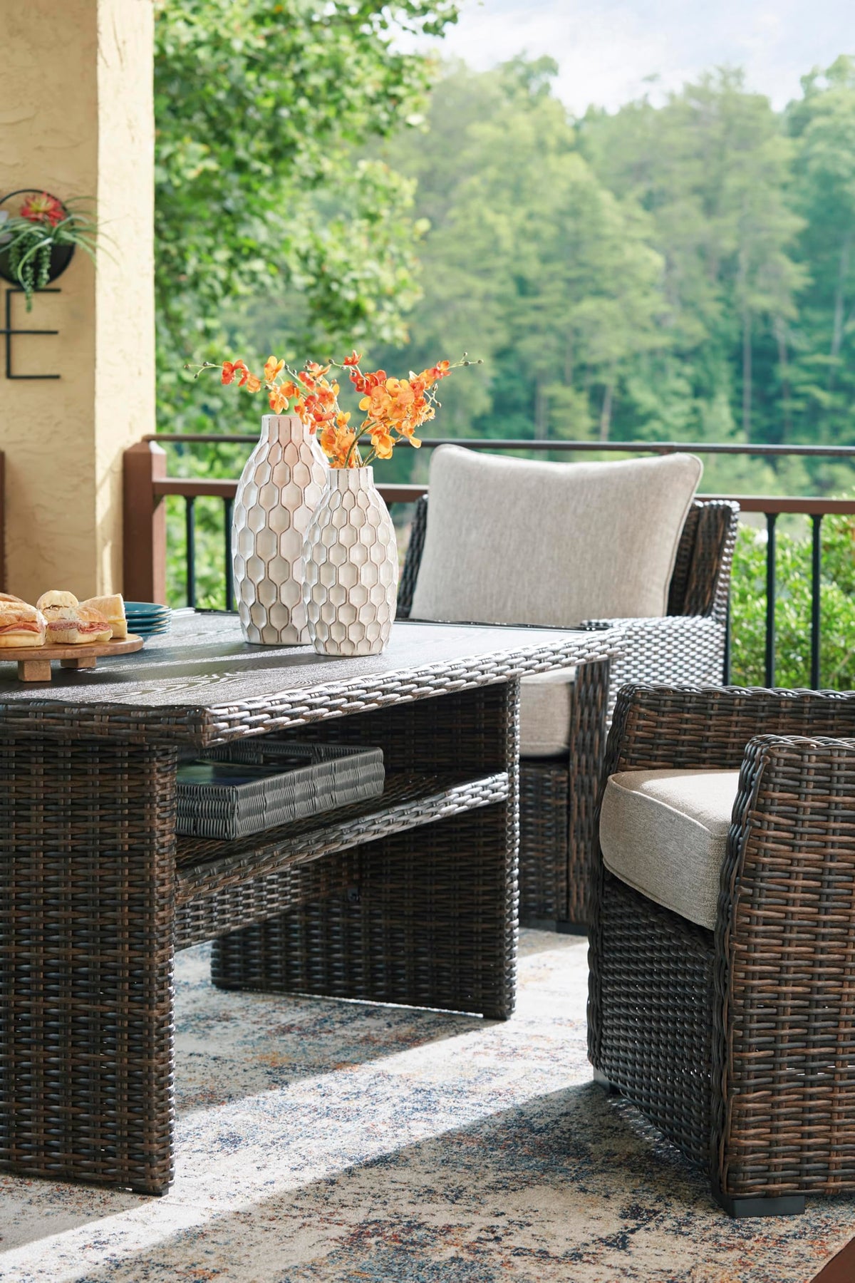 Signature Design by Ashley Brook Ranch Outdoor Dining Table with Storage