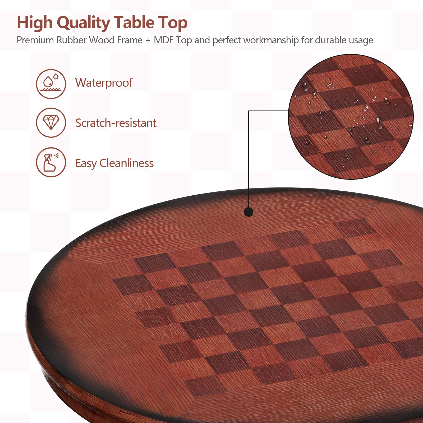 Round Bar Table & Swivel Stool Set