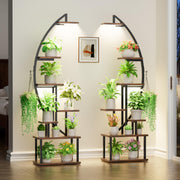 BACEKOLL Plant Stand with Grow Lights 2 Pack Tall Indoor Plant Shelf 64"