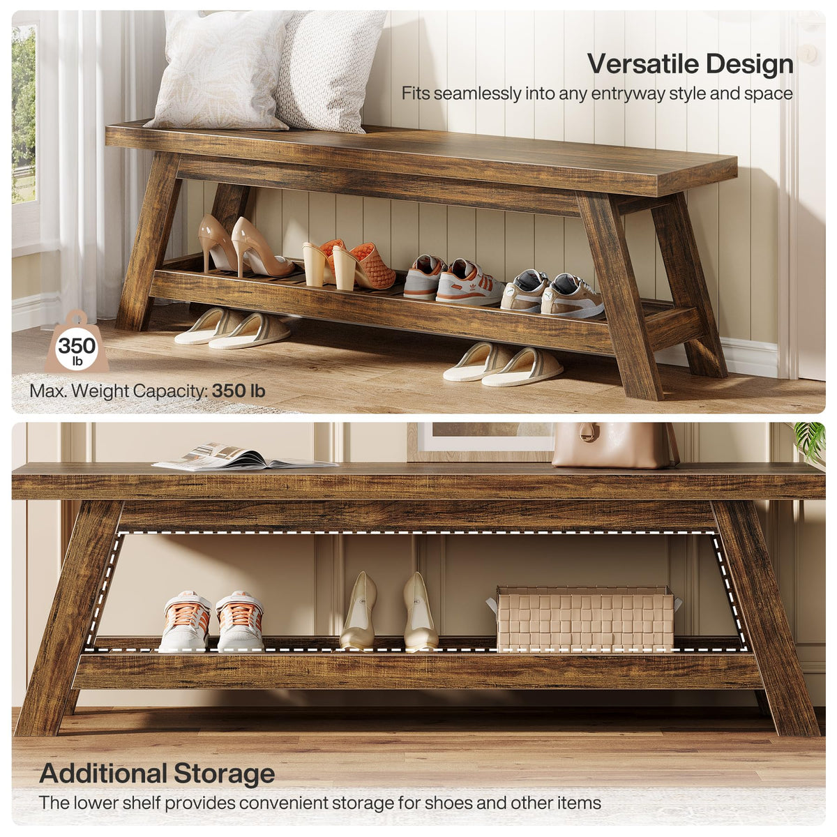 Entryway Shoe Storage Bench