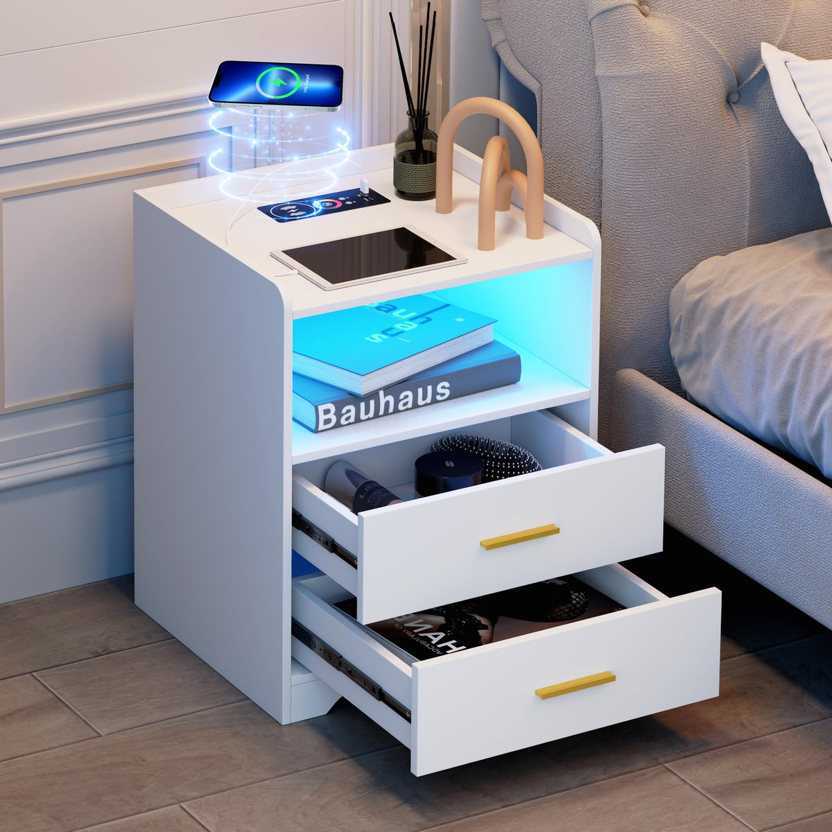LED Charging Nightstand