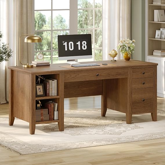 Solid Pine Desk with Drawers