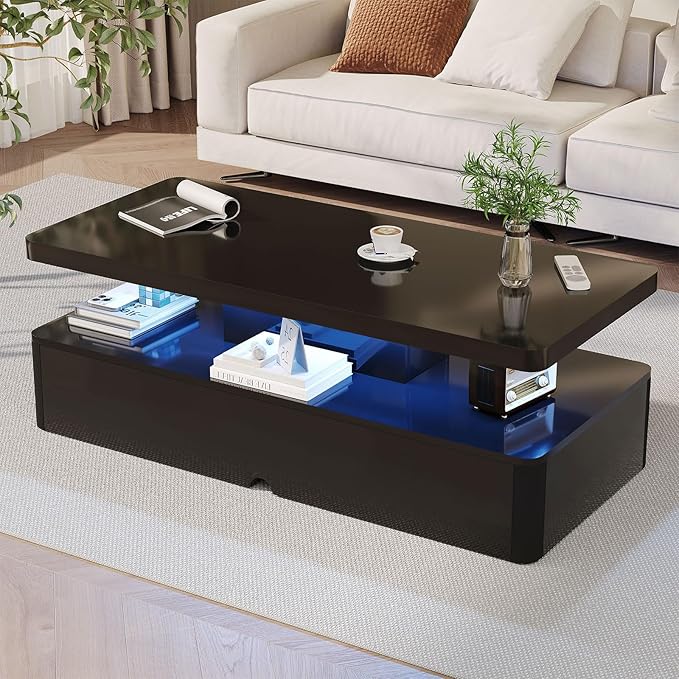 LED Coffee Table with Storage – 40" & 47"