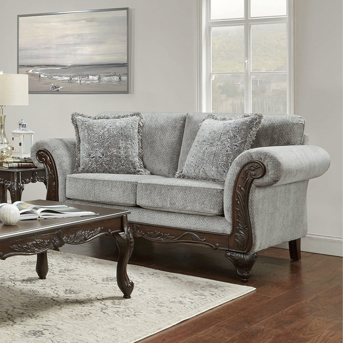 5-Piece Chenille Living Room Set