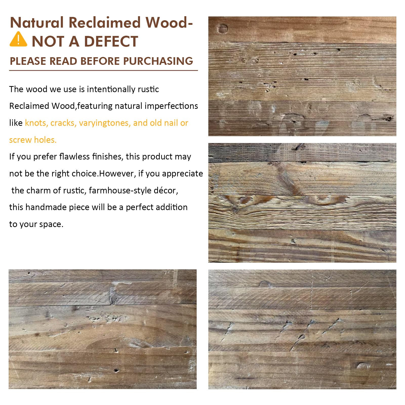 Reclaimed Wood Entryway Bench with Storage Shelf