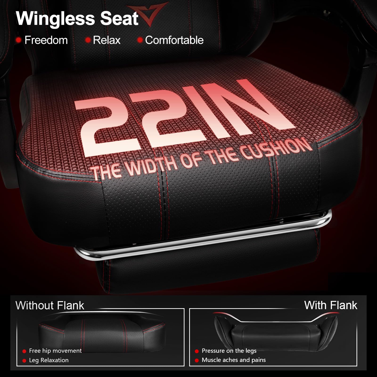 VITESSE Big and Tall Gaming Chair 400lb Capacity with Footrest, Racing-Style High Back Video Game Chair for Adults, PU Leather Computer Chair with Oversized Headrest for Gaming and Work